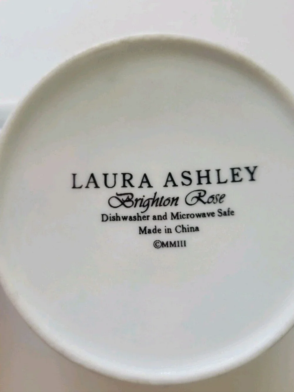 Laura Ashley Brighton Rose Tea Cup and Saucer Set of 2 Dishwasher Microwave Safe